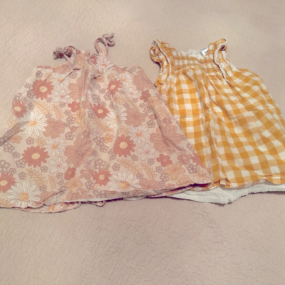 Adorable Spring & Summer Dress Bundle, 9 months, EUC & GUC, Linen and Cotton